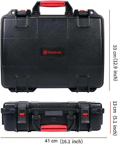 Vista 6 de Smatree Funda de transporte de 17.6L compatible con DJI Mavic 2 Pro/Mavic 2 Zoom con espuma precortada para DJI Smart Controller y control remoto