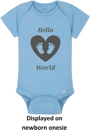 Vista 2 de Lindo body de bebé, mameluco HELLO WORLD
