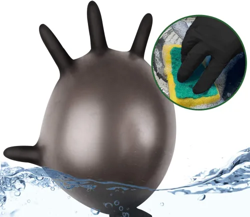 Vista 4 de Nitrile Disposable Gloves Pack of 100, Latex Free Safety Working Gloves for Food Handle or Industrial Use