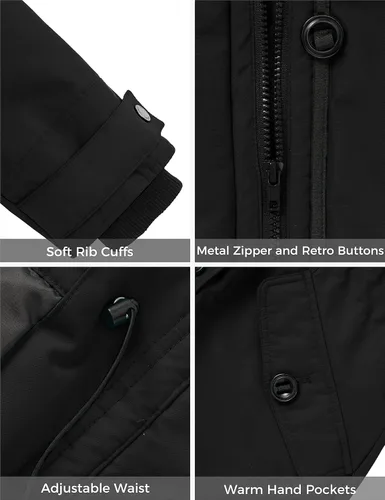 Vista 6 de Wantdo - Chaqueta de invierno con capucha para mujer