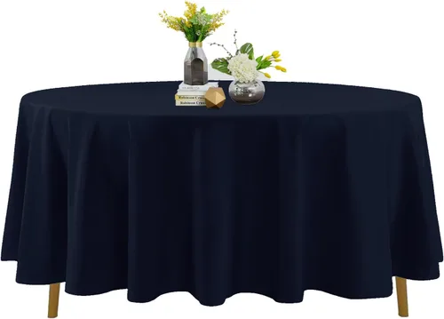 Vista 96 de Mantel de poliéster lavable de 132 pulgadas, resistente a las manchas y a las arrugas, mantel decorativo para mesa de comedor, fiestas de bufé