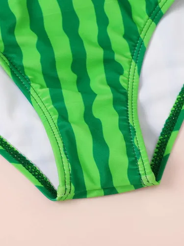 Vista 4 de SHENHE Traje de baño de 3 piezas para niña con bonito teñido anudado con kimono