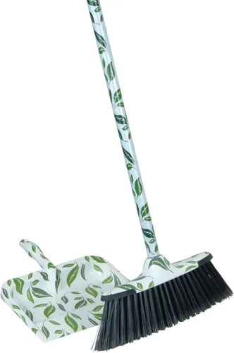 Vista 19 de Superio Escoba gris, escoba resistente para interiores y exteriores con mango de 48 pulgadas, limpieza de suelos multisuperficie para el hogar Gris