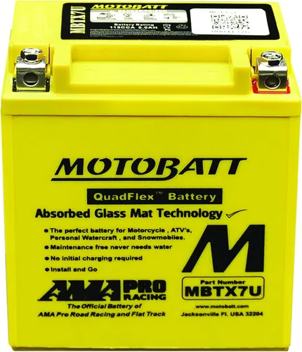 Vista 2 de MotoBatt DB Electrical MBTX7U Nueva Batería para Motobatt Batería 8Ah