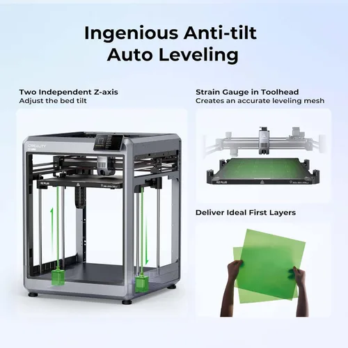 Vista 4 de Creality Impresora 3D K2 Plus, compatible con impresión multicolor CFS, impresión rápida máxima de 23.622 in/s, cámaras AI duales, nivelación
