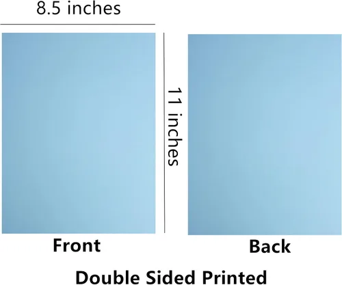 Vista 2 de Hysiwen 20 hojas de cartulina azul de 8.5 x 11 pulgadas, papel de 250 g/m²/92 lb para hacer tarjetas, invitaciones, manualidades de papel o dibujo