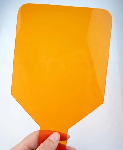 Vista 5 de SNAWOP Escudo de luz de curado dental de mano LED/UV Protección de luz Ojo/Cara Placa de placa naranja (1PCS)