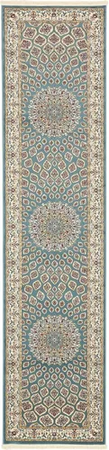 Vista 20 de Unique Loom Narenj Collection - Alfombra clásica con diseño de medallón texturizado tradicional, 3 x 5 pies, 1 pulgada, rectangular, color Azul