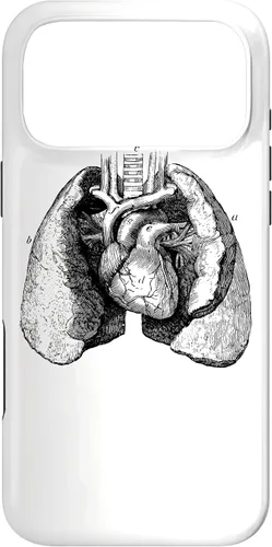 Vista 22 de Human Heart Lungs Anatomy Vintage Medical Anatomical Heart Case for iPhone 17