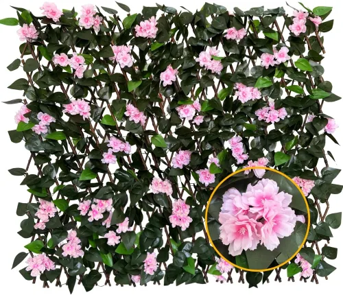 Vista 29 de Pantalla de Privacidad de Cerca Expandible para Balcón, Patio Exterior, Panel Decorativo de Cercado de Hiedra Artificial, Setos Artificiales