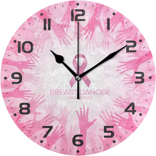Vista 14 de Naanle Reloj de pared acrílico con estampado de purpurina rosa brillante, diseño de princesa para niña, redondo, cuadrado, diamante, pintura al