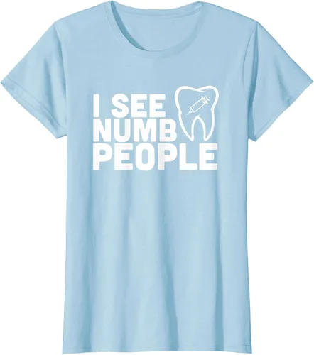 Vista 22 de I see Numb People - Camiseta de regalo para dentista dental, Negro, S