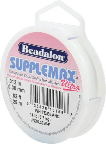 Vista 9 de Beadalon Hilo para cuentas SuppleMax, transparente, 0.01 in / .006 pulgadas