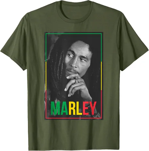 Vista 48 de Camiseta blanca oficial de Bob Marley Photo S Negro