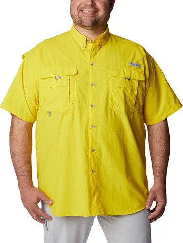 Vista 34 de Columbia - Camisa de pesca Bahama II, línea PFG, con factor de protección ultravioleta (FPU) 30, de manga corta, para hombre. azul (Vivid Blue)