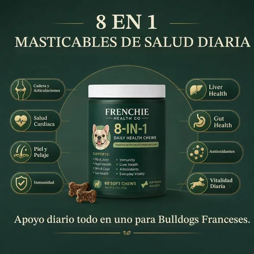 Vista 2 de Masticables diarios 8 en 1, 60 unidades, masticables de bienestar diario para perros, golosinas masticables suaves para perros, fórmula diaria