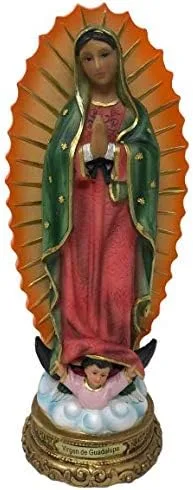 Vista 2 de Virgen De Guadalupe - Figura de estatua de resina de 12 pulgadas, Nuestra Señora de Guadalupe