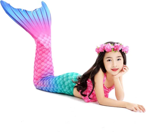 Vista 3 de Hulaha Colas de sirena para mujer, cola de sirena a juego para niñas