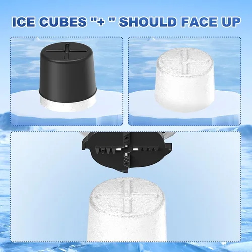 Vista 4 de Accesorio de molde de hielo para afeitado KitchenAid, moldes de hielo de plástico reutilizables con tapas para accesorio de afeitadora de hielo