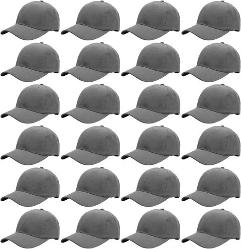 Vista 53 de Falari - 24/144 unidades de gorra de béisbol unisex, lisa y de tamaño ajustable, venta al por mayor Paquete de 144 verde militar
