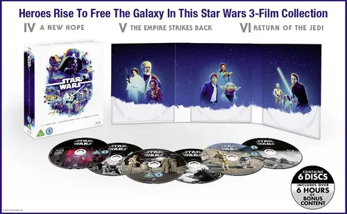 Vista 4 de Star Wars Original Trilogy Box Set Blu-ray (Episodes 4-6) 2022 Region Free