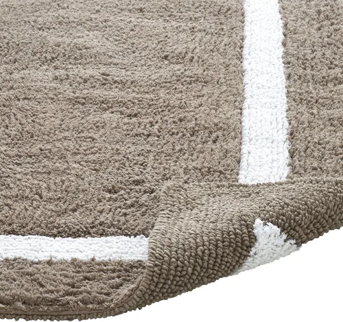 Vista 3 de Better Trends - Alfombra de baño 100% algodón reversible, altamente absorbente y lavable a máquina, suave, tapete de ducha para piso de baño