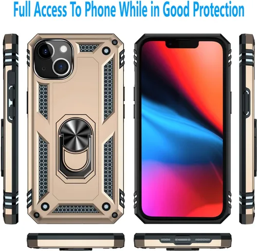Vista 3 de STARSHOP Funda compatible con iPhone 13 Mini, con protector de pantalla de vidrio templado incluido, protección contra caídas de grado militar a