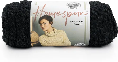 Vista 15 de Lion Brand Yarn Hilo Homespun, Hilo Suave y Voluminoso para Tejer, Ganchillo y Manualidades, 1 paquete, Beachside Stripes