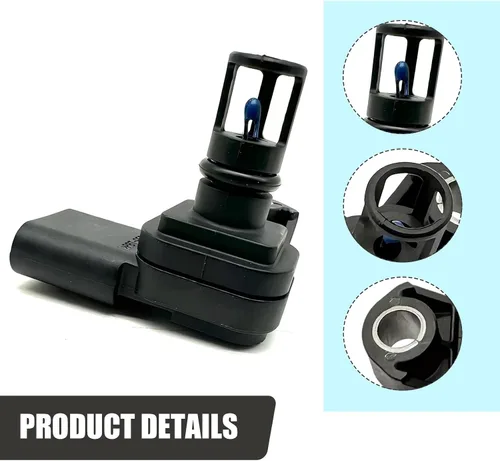 Vista 3 de Eratus Pack-1 Sensor de presión del colector de automóvil, 12681993 082800-0630 Sensor de presión y temperatura de aire de admisión, resistente al