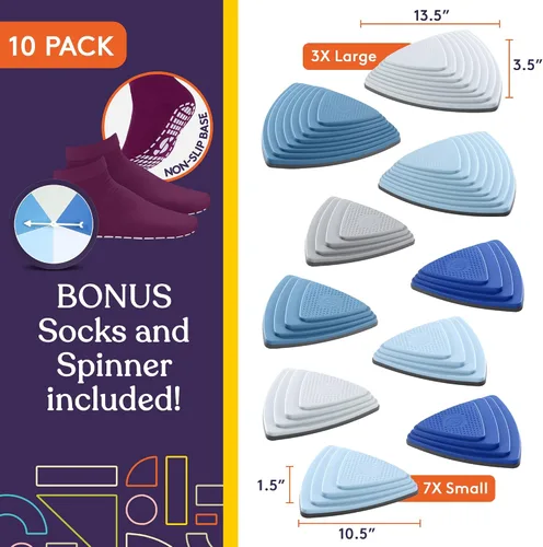 Vista 2 de Special Supplies Stepping Stones for Kids Indoor and Outdoor Balance Blocks Promote Coordination, Balance Strength Child Safe Rubber, Non-Slip Edging
