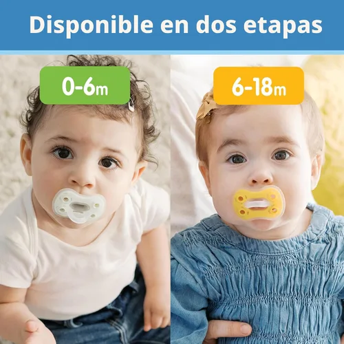Vista 9 de Dr. Brown's Chupete Advantage de una pieza de silicona para bebé, chupete completamente simétrico, gris oscuro/verde/amarillo, 6-18m, libre de BPA