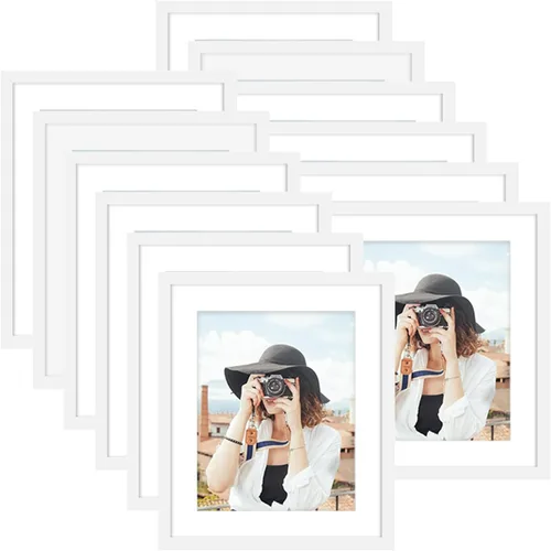 Vista 277 de Picrit - Juego de 12 portarretratos de 4 x 6 pulgadas, para fotos de 3.5 x 5 con paspartú o 4 x 6 pulgadas sin paspartú, marcos para colgar