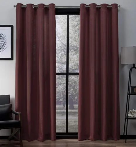 Vista 10 de Exclusive Home Curtains Virenze par de paneles de cortinas para ventanas de seda de imitación