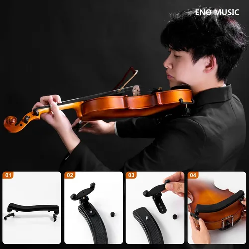Vista 5 de ENO MUSIC Kit de violín de tamaño completo 4/4 para principiantes y adultos con arco de colofonia y estuche rígido, todos los accesorios