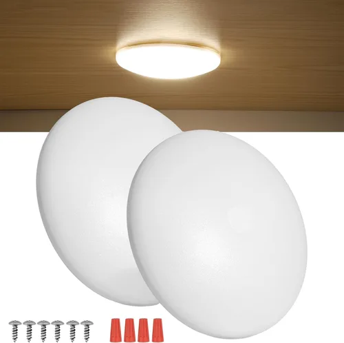 Vista 11 de RVZONE Paquete de 2 Luces LED de Techo Tipo Puck para RV Barco Luz Interior DC 12V Luz de Cúpula de Techo de Montaje en Superficie, Panel de 4.5W