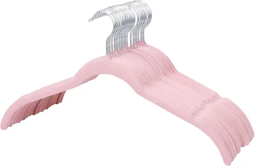 Vista 12 de ManGotree Perchas de terciopelo para mujer, perchas de 16.5 pulgadas con ranura para el hombro, perchas antideslizantes para ropa de vestir