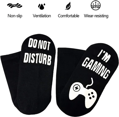 Vista 4 de Regalos novedosos calcetines no molestar, estoy jugando, calcetines divertidos, regalos para niños adolescentes, niños, hombres, mujeres, amantes