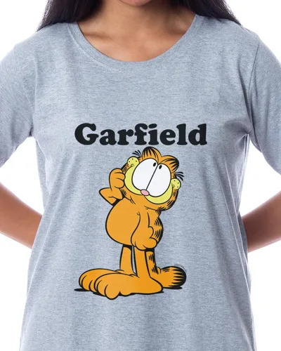 Vista 2 de Garfield Comic - Camisón de dormir para mujer con texto en inglés "I'm Cute Pose