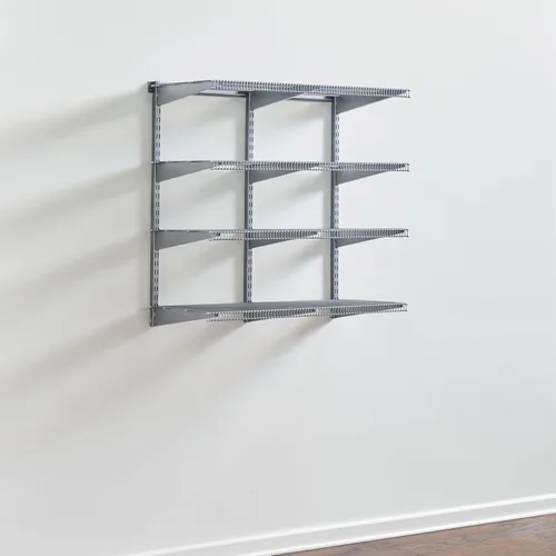Vista 2 de Rubbermaid Sistema de estantes de organización de despensa de 36 pulgadas, montaje directo en pared, 4 estantes y kit de accesorios de montaje