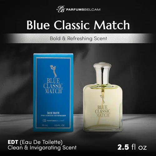 Vista 2 de PB ParfumsBelcam CM Deep Blue Eau de Toilette en espray para hombre, colonia de cítricos acuáticos frescos con bergamota, notas marinas y almizcle