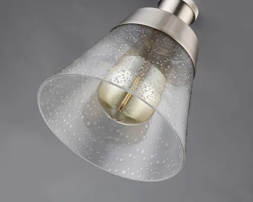 Vista 6 de [Usado] Moderna lámpara colgante de cristal con pantalla de vidrio transparente soplado a mano, una sola luz ajustable industrial mini lámpara