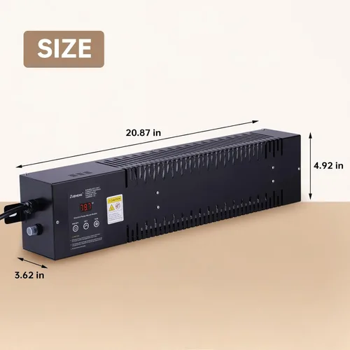 Vista 8 de Calentador utilitario con termostato integrado, calentador eléctrico para casa de bombas de 600W 120V, diseño de convección con ventilador