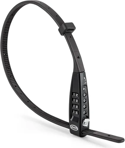 Vista 15 de CXWXC Cerradura de amarre con cremallera, 4 dígitos para casco de bicicleta, motocicleta, patineta, esquís, snowboard, cochecito y gabinete, ideal