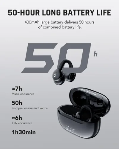 Vista 12 de Black Shark Auriculares con clip, auriculares abiertos, modos duales de música y juego, 5g ligeros y diseño de pantalla digital, llamadas DNN