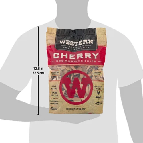 Vista 8 de Western Popular BBQ - Paquete variado de virutas de madera para ahumar (3) – Sabores populares – Manzana y Hickory, con cereza