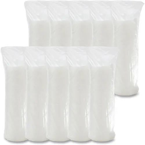 Vista 3 de Dart 16FTLS 1000-Piece/Cartón Ranura para Pajitas 12 - 24 oz. Tapas de Copa de Espuma - Translúcido