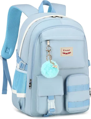 Vista 8 de Mochila para niñas, mochila escolar para laptop de 15.6 pulgadas, mochila grande para primaria, primaria, escuela media, mochilas para niños