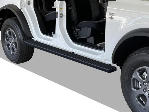 Vista 11 de APS Estribos de 5 pulgadas, color negro mate, compatibles con Ford Bronco 2021-2026 Sport Utility de 4 puertas, acero inoxidable