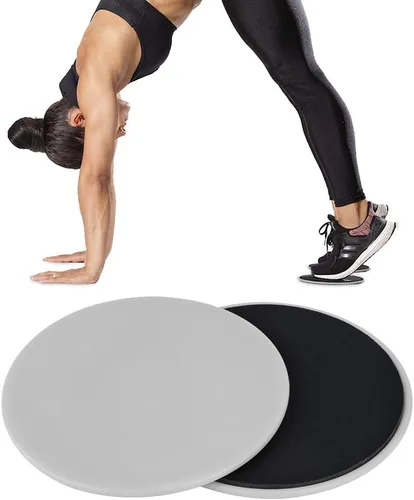 Vista 4 de Bnineteenteam 2 unidades de disco deslizante deslizante para ejercicios de fitness, multifunción, para entrenamiento de cuerpo completo