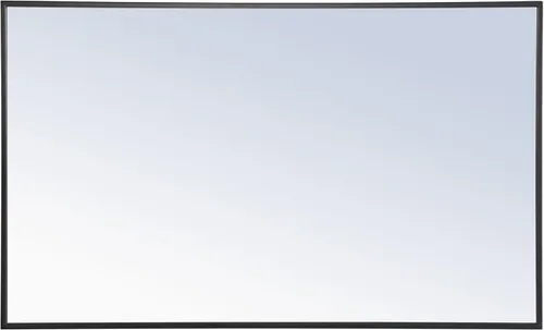 Vista 9 de Elegant Decor Monet - Espejo rectangular con marco de metal (40 x 24 pulgadas), color negro